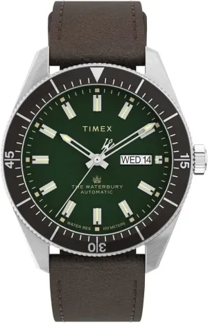 Timex Waterbury 39mm Men’s Analog Watch | Durable Stainless Steel Case | Day and Date Window | Durable Design | 100M Water Resistance