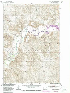 Trail City SW SD topo map, 1:24000 Scale, 7.5 X 7.5 Minute, Historical, 1952, Updated 1987, 26.8 x 22 in