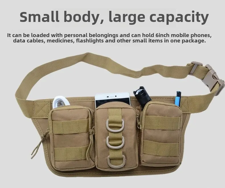 TrailVault™ Tactical Organizer Pouch – 500D Oxford EDC Sling/Waist Bag