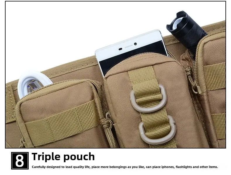 TrailVault™ Tactical Organizer Pouch – 500D Oxford EDC Sling/Waist Bag