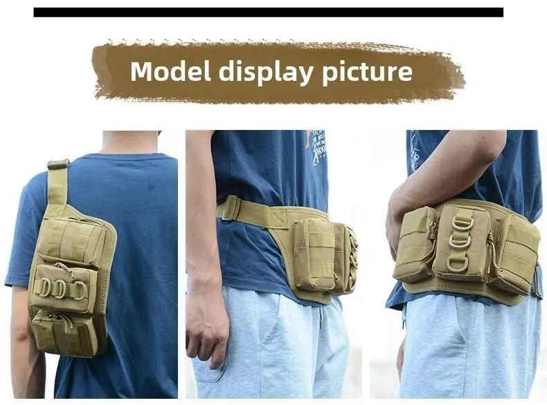 TrailVault™ Tactical Organizer Pouch – 500D Oxford EDC Sling/Waist Bag