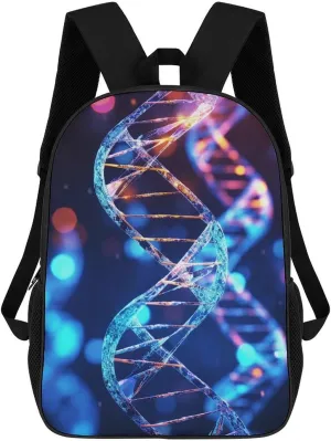 Travel Backpack Sturdy Laptop Backpacks Carry On Backpack DNA Genetic Helix Casual Daypack Business Work Bag Water Resistant Computer Bag Weekender Bags for Men Women Gift Bags
