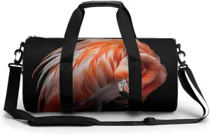 Travel Duffel Bag for Men And Women,Flamingo Lowers Its Head Waterproof Sports Fitness Bag Portable Travel Duffel Bag