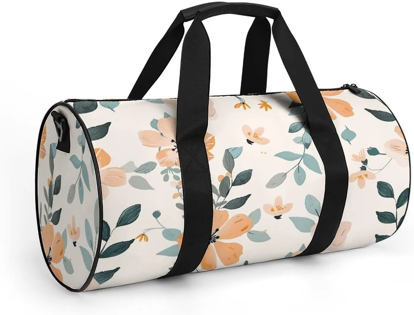 Travel Duffel Bag for Men And Women,Peach And Cyan Waterproof Sports Fitness Bag Portable Travel Duffel Bag