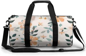 Travel Duffel Bag for Men And Women,Peach And Cyan Waterproof Sports Fitness Bag Portable Travel Duffel Bag