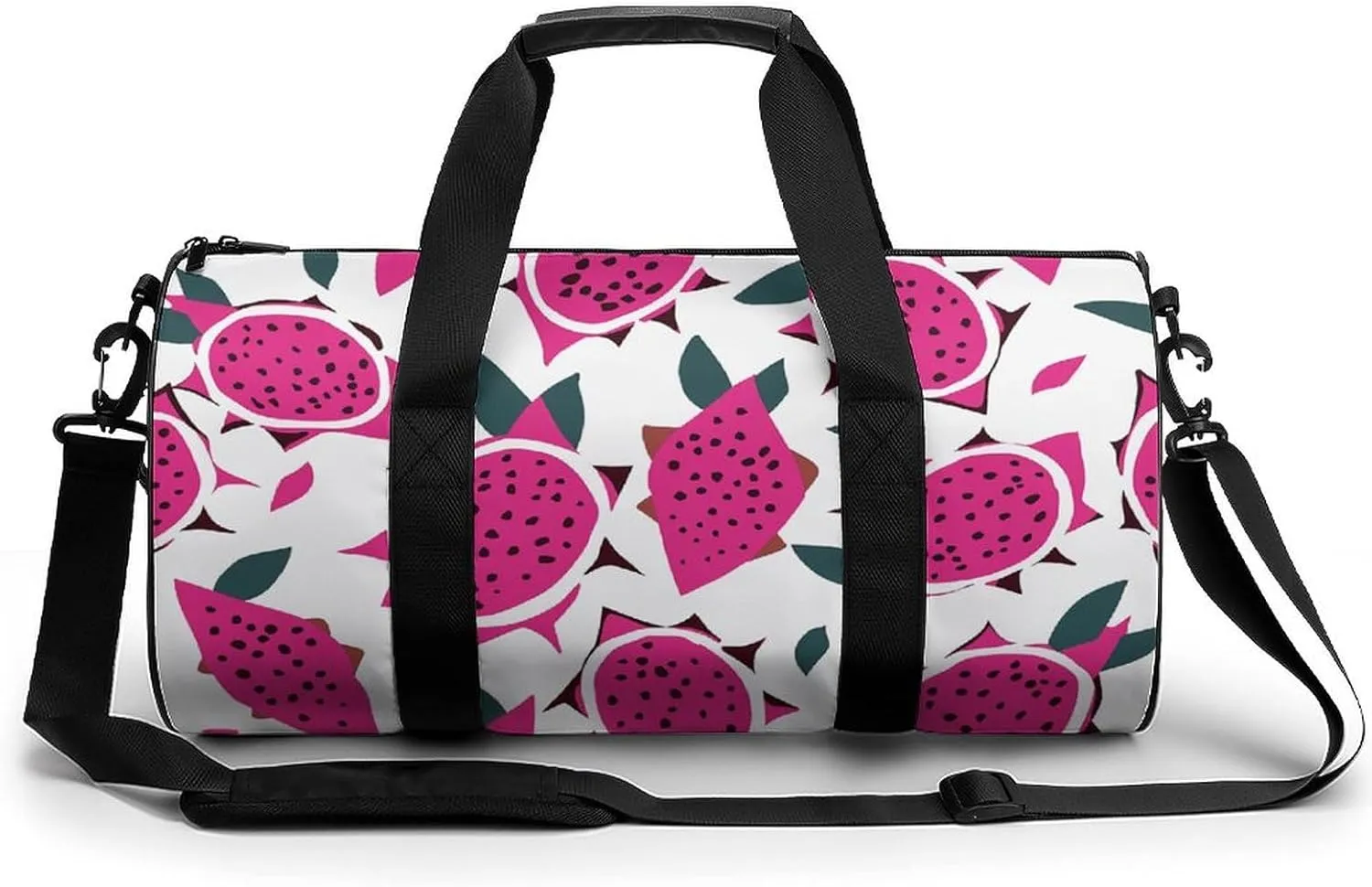 Travel Duffel Bag for Men And Women,Red Dragon Fruit Pattern Waterproof Sports Fitness Bag Portable Travel Duffel Bag