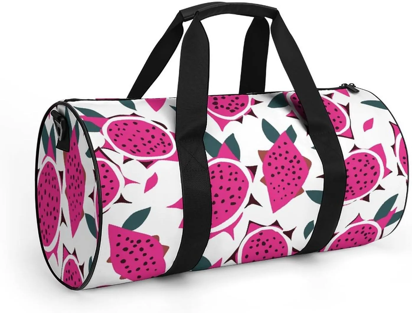Travel Duffel Bag for Men And Women,Red Dragon Fruit Pattern Waterproof Sports Fitness Bag Portable Travel Duffel Bag