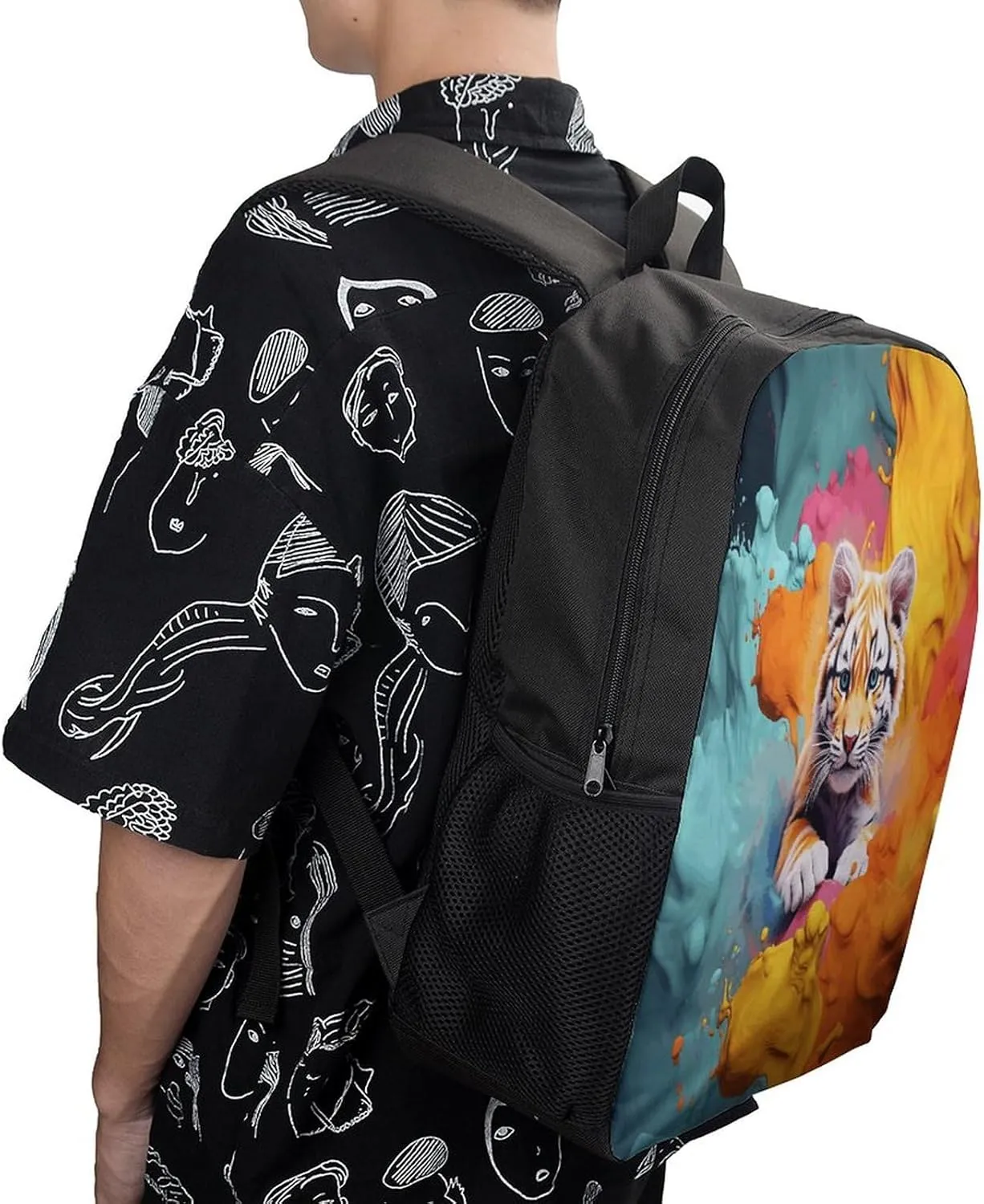 Travel Laptop Backpack Slim Durable Lightweight Back Pack Cute Color Animation Small Backpack For Women Men