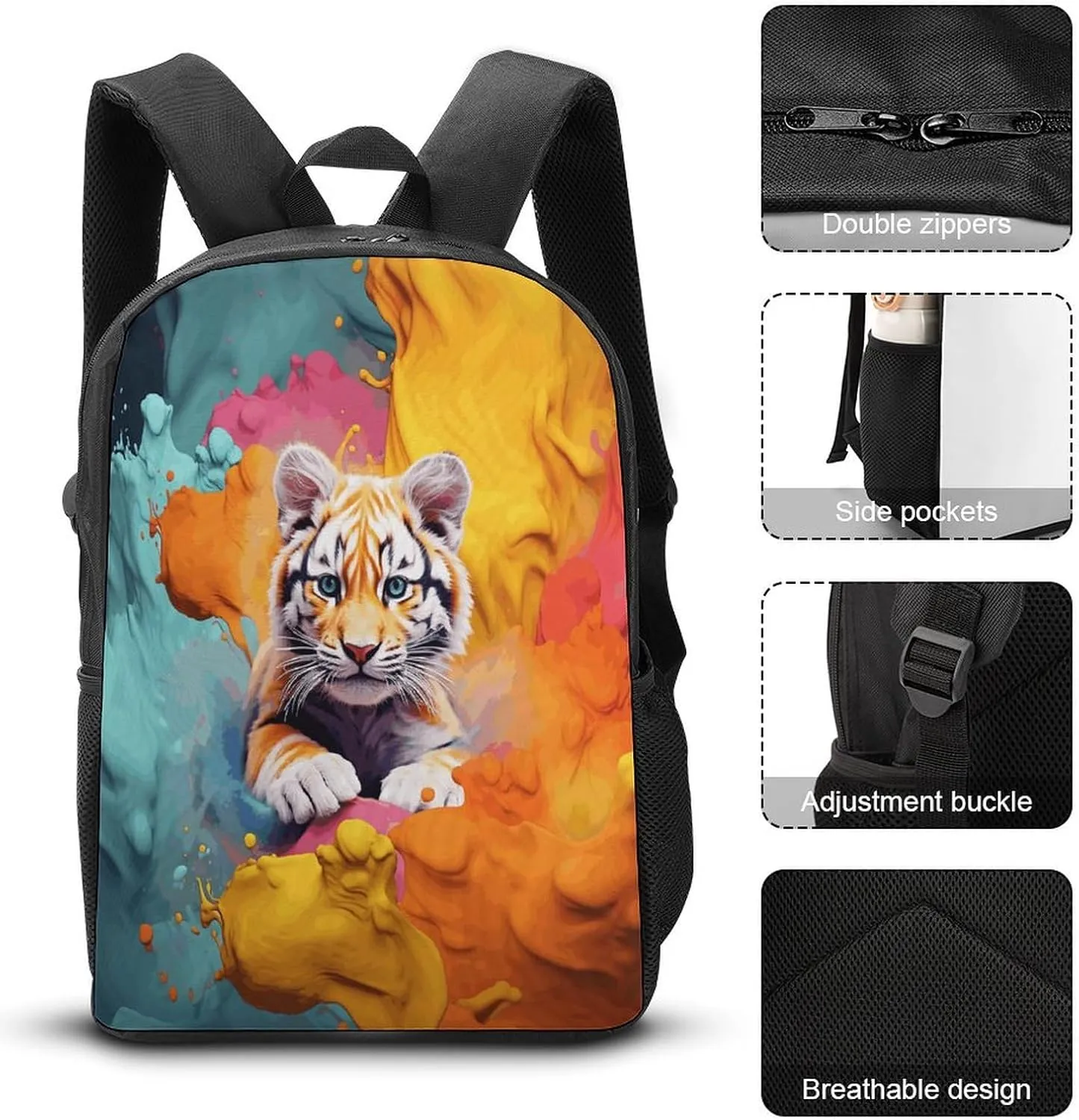 Travel Laptop Backpack Slim Durable Lightweight Back Pack Cute Color Animation Small Backpack For Women Men