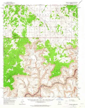 Tuckup Canyon AZ topo map, 1:62500 Scale, 15 X 15 Minute, Historical, 1962, Updated 1964, 20.8 x 17 in