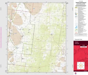 Turlee 7530 Topographic Map 1:100k