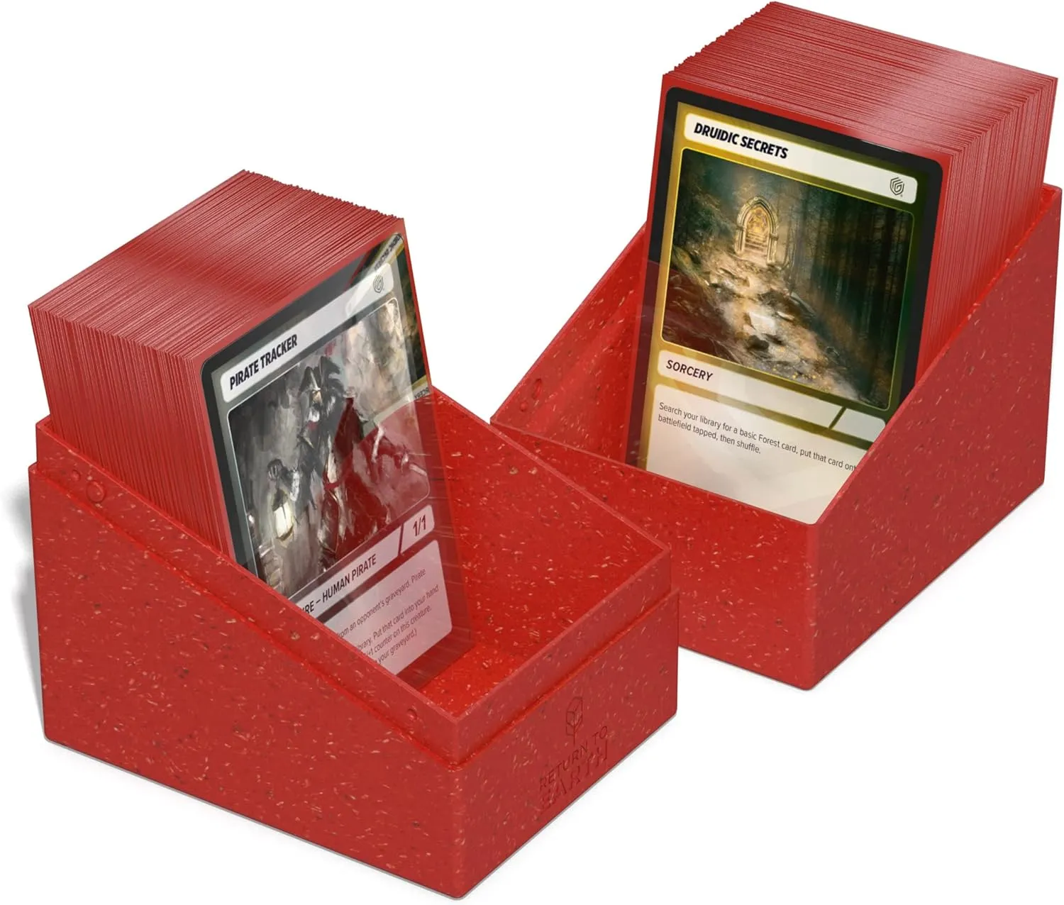 Ultimate Guard RTE Boulder 133 , Deck Case for 133 Double-Sleeved TCG Cards, Red, 87% Renewable, Made in Germany, Secure & Durable Storage