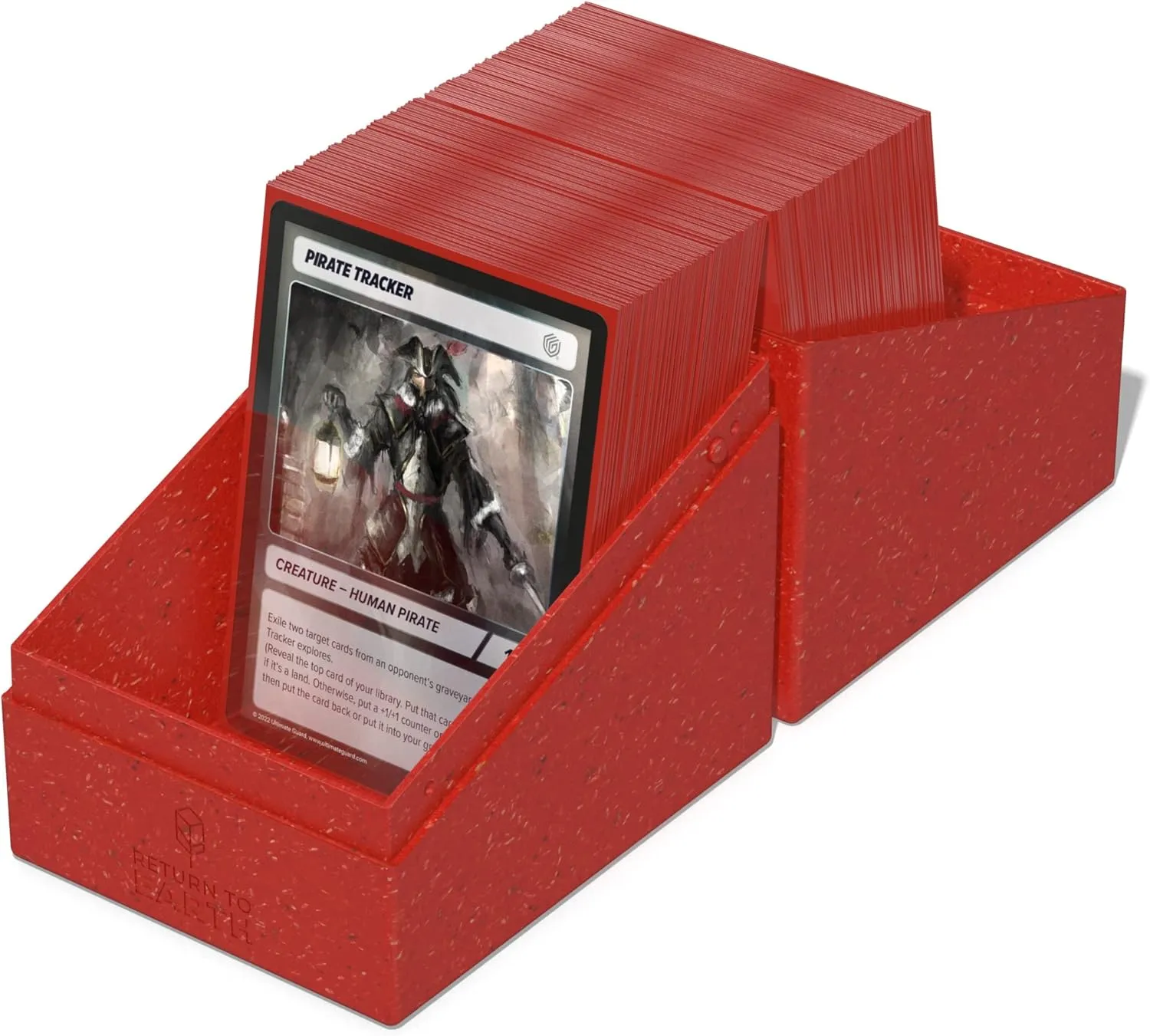 Ultimate Guard RTE Boulder 133 , Deck Case for 133 Double-Sleeved TCG Cards, Red, 87% Renewable, Made in Germany, Secure & Durable Storage