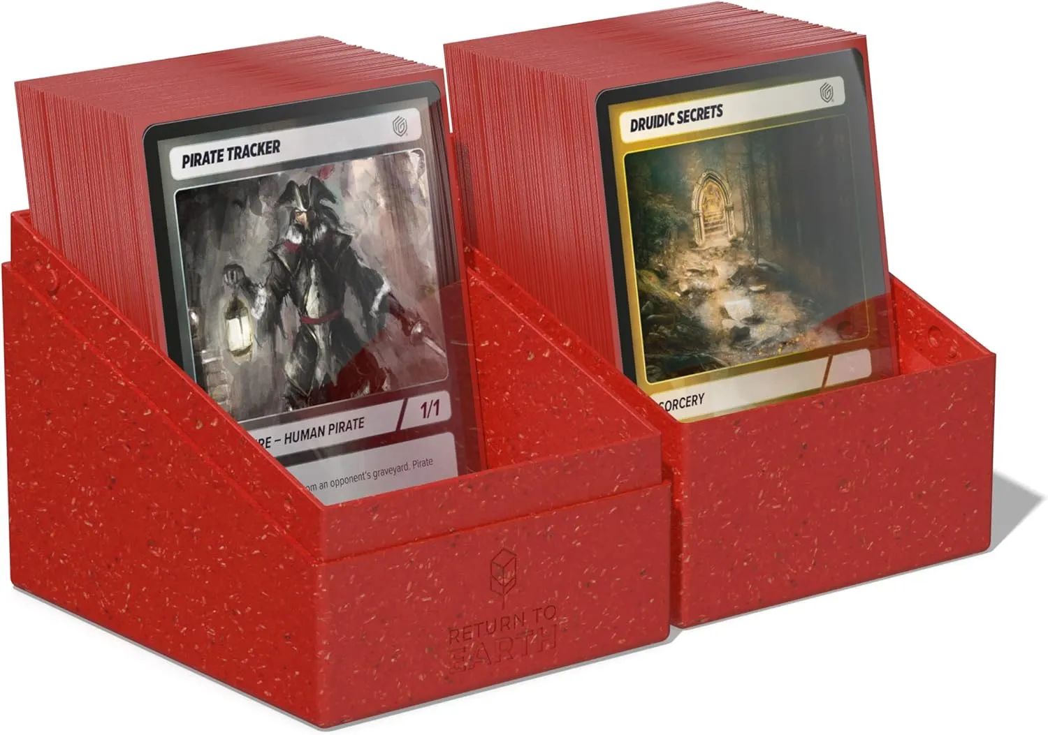 Ultimate Guard RTE Boulder 133 , Deck Case for 133 Double-Sleeved TCG Cards, Red, 87% Renewable, Made in Germany, Secure & Durable Storage