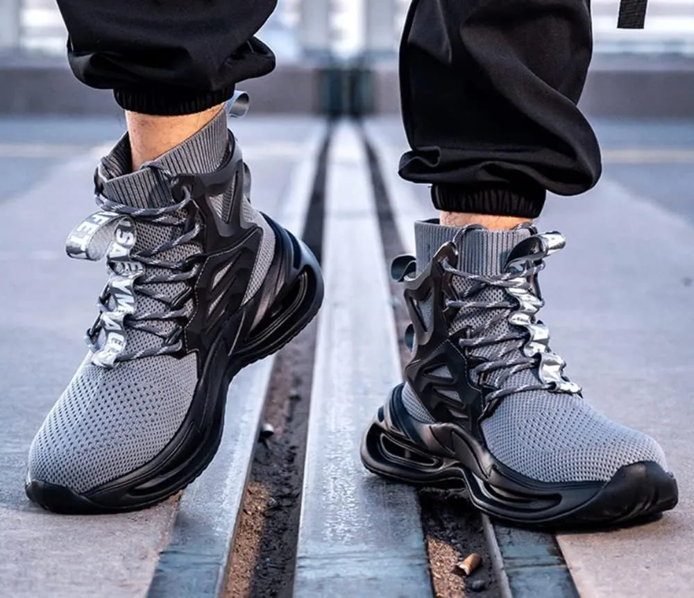 Unisex Steel Toe Anti Puncture Industrial Safety Shoes Lightweight Breathable Construction Anti Slip Work Boots