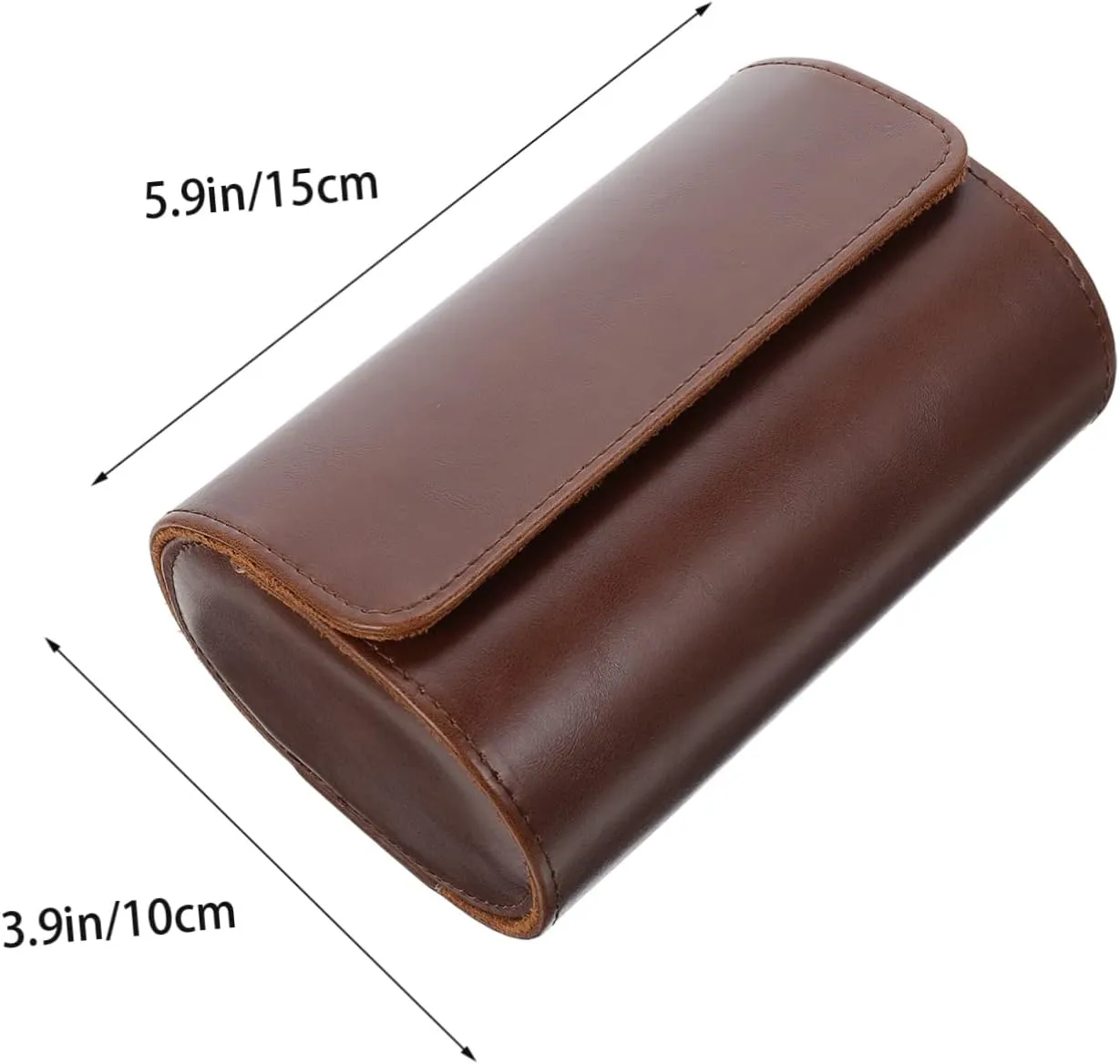 VALICLUD Roll Watch Storage Box Portable Watch Case Watch Strap Travel Case Watch Travel Case LED Lacquered Compartment Stylish Watch Case Holder Portable Watch Storage Case Women Brown