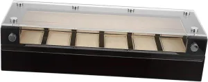 VANZACK Professional Watch Display Case 6 Watch Slots Storage Tray Ebony Wood Watch Organizer Watch Display Case