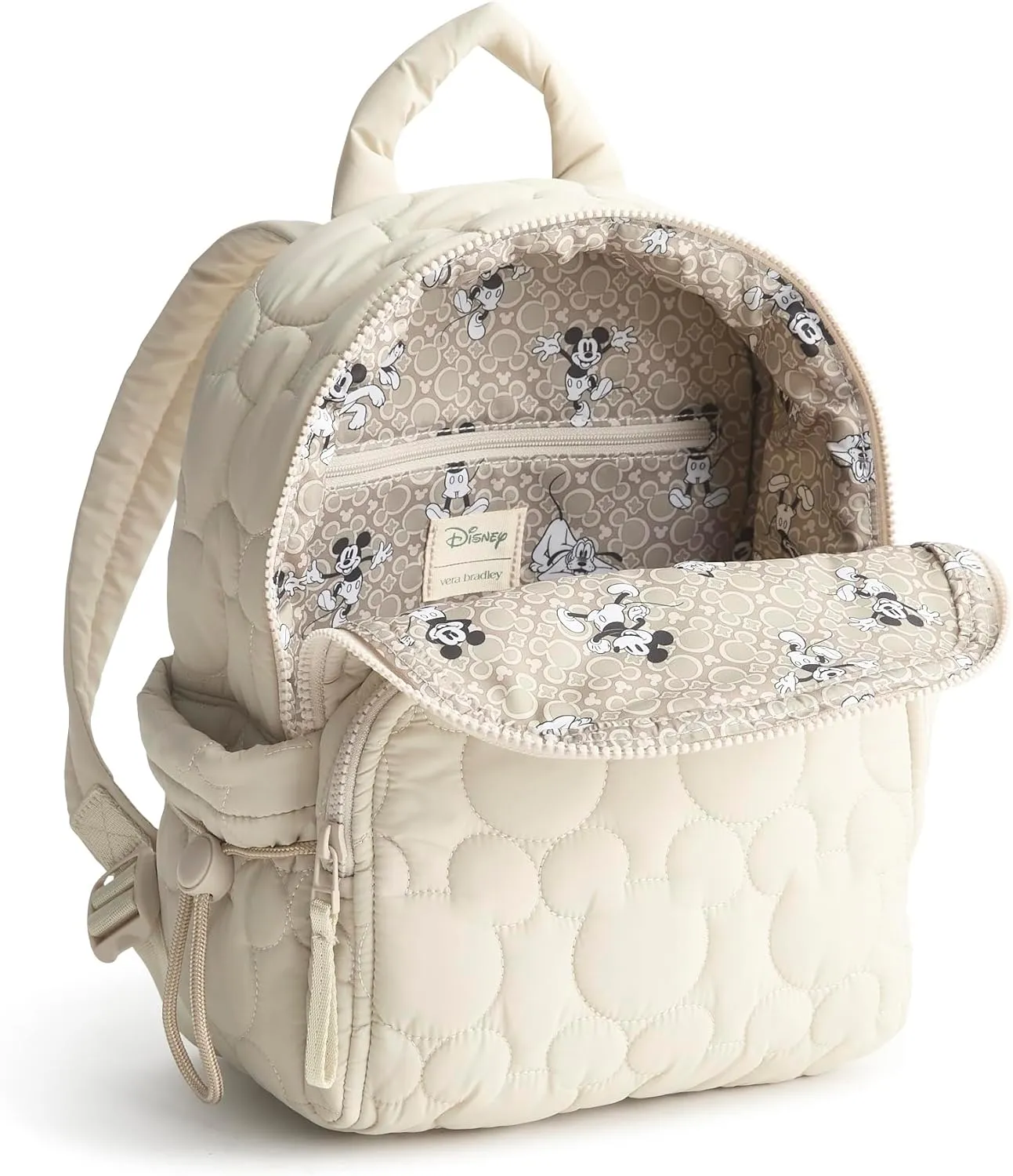 Vera Bradley Women's Disney Featherweight Small Banbury Backpack, Pumice Stone, One Size