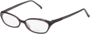 Vera Wang V102 For Ladies/Young Women/Girls Designer Full-Rim Shape Acetate Temples Eyeglasses/Eye Glasses (51-16-135, Mauve/Gray)
