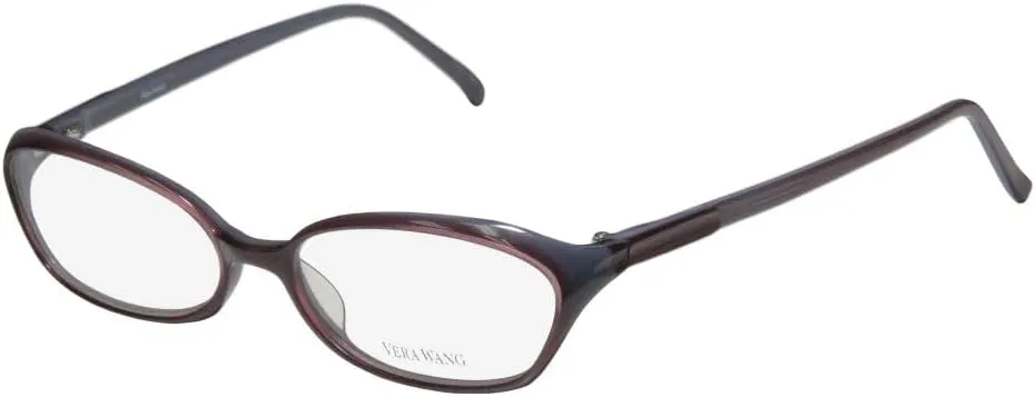 Vera Wang V102 For Ladies/Young Women/Girls Designer Full-Rim Shape Acetate Temples Eyeglasses/Eye Glasses (51-16-135, Mauve/Gray)
