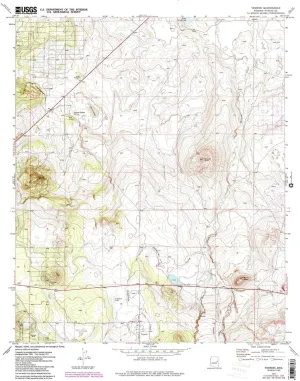 Vernon AZ topo map, 1:24000 Scale, 7.5 X 7.5 Minute, Historical, 1971, Updated 1985, 26.9 x 22 in
