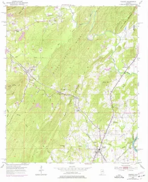 Vincent AL topo map, 1:24000 Scale, 7.5 X 7.5 Minute, Historical, 1951, Updated 1977, 26.6 x 21.9 in