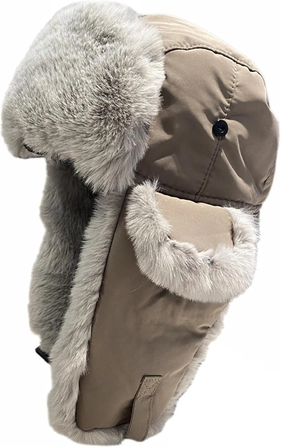 Vintage Warm Aviator Hat, Winter Faux Fur Trapper Hat, Hunting Hat with Ear Flaps for Men