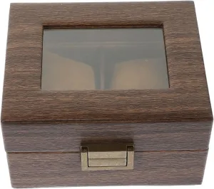 Vintage Watch Display Box Retro Wood Grain Wristwatch Case Elegant Storage Container for Watches Bracelets Travel Organizer for Collectibles