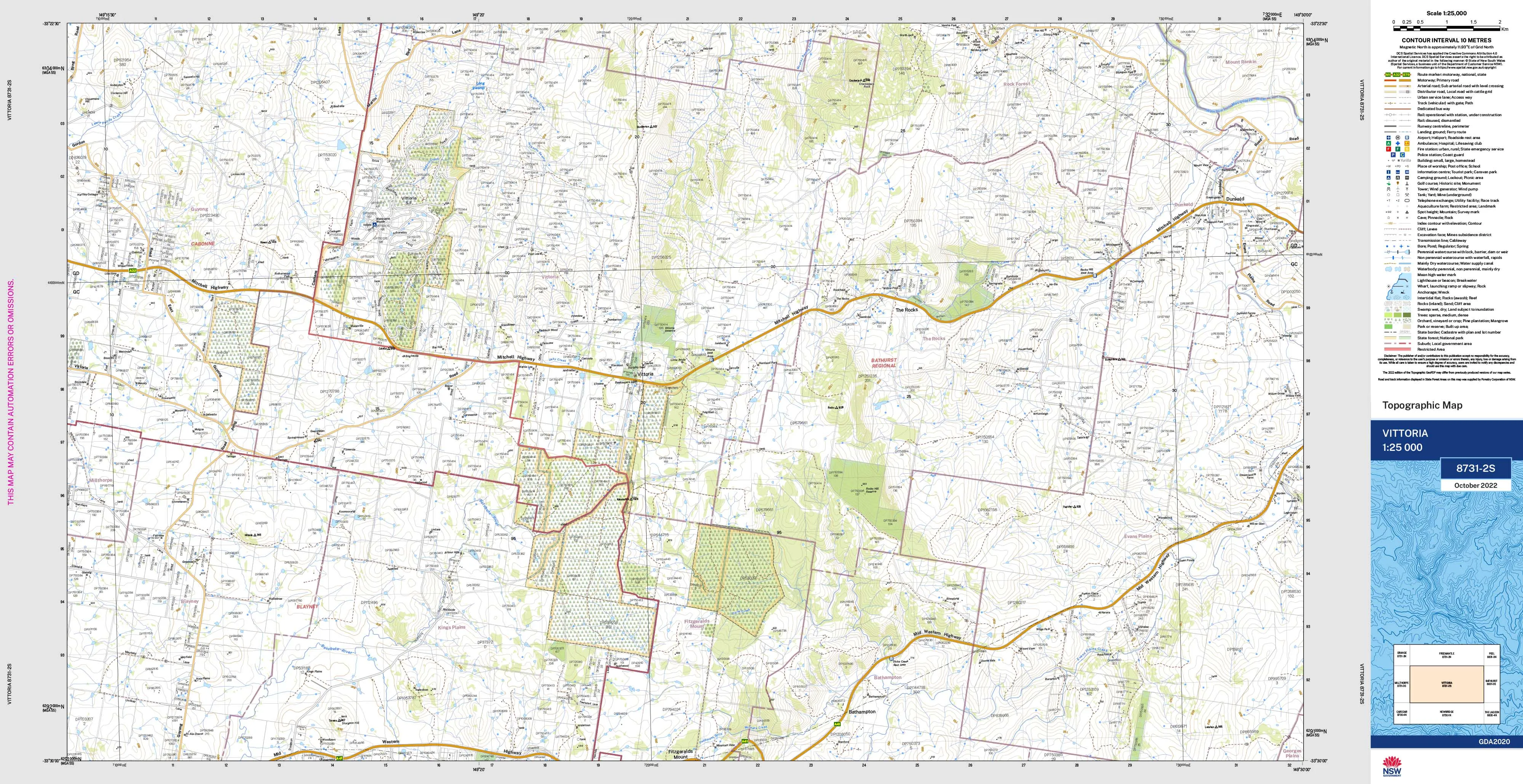 Vittoria 8731-2S Topographic Map 1:25k