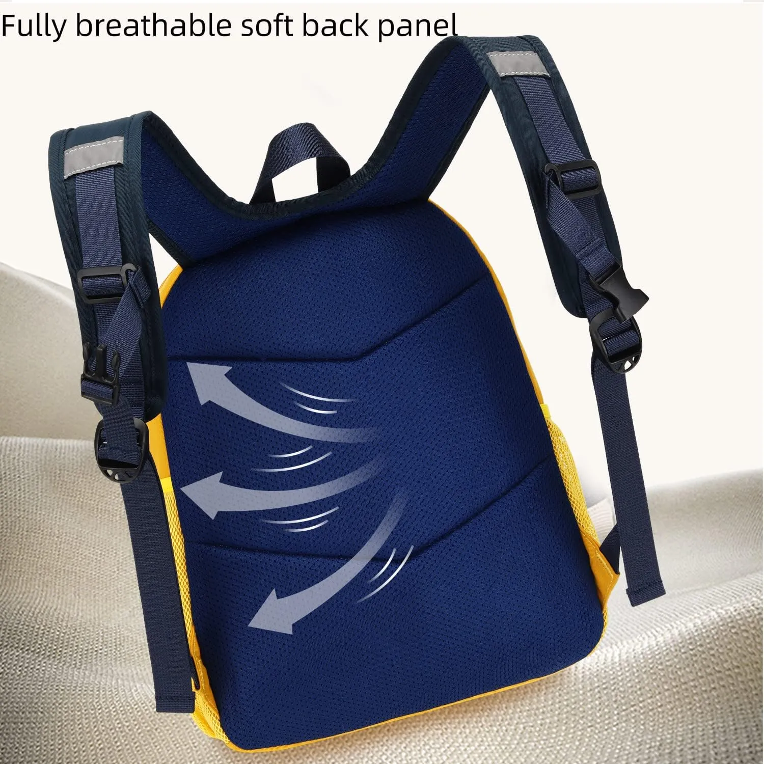 Waterproof Backpack for School Kids Backpack Bookbag Girls Boys Lightweight Travel Bag (Yellow)