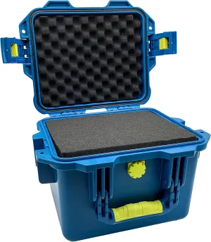 Weatherproof Shockproof Hard Case With Customizable Foam Interior - IP67 Dust and Water Protection - 12” x 10” x 8”