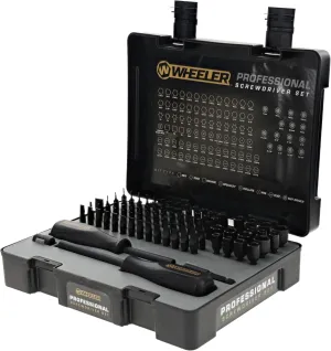 Wheeler Engineering 100-Piece Professional Screwdriver Set with Durable Construction and Storage Case for Gunsmithing and Maintenance