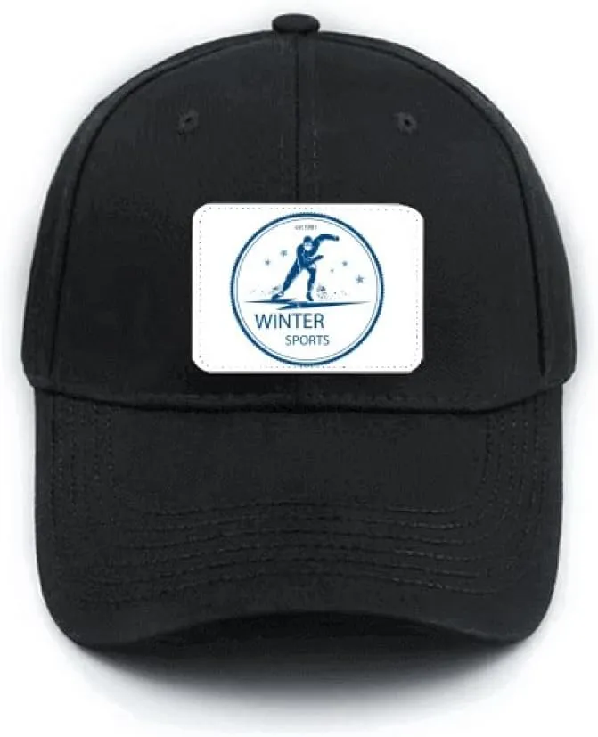 Winter Sport Ski Suit and Boots Pattern Hat Classic Adjustable Black Baseball Cap