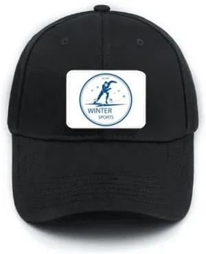 Winter Sport Ski Suit and Boots Pattern Hat Classic Adjustable Black Baseball Cap