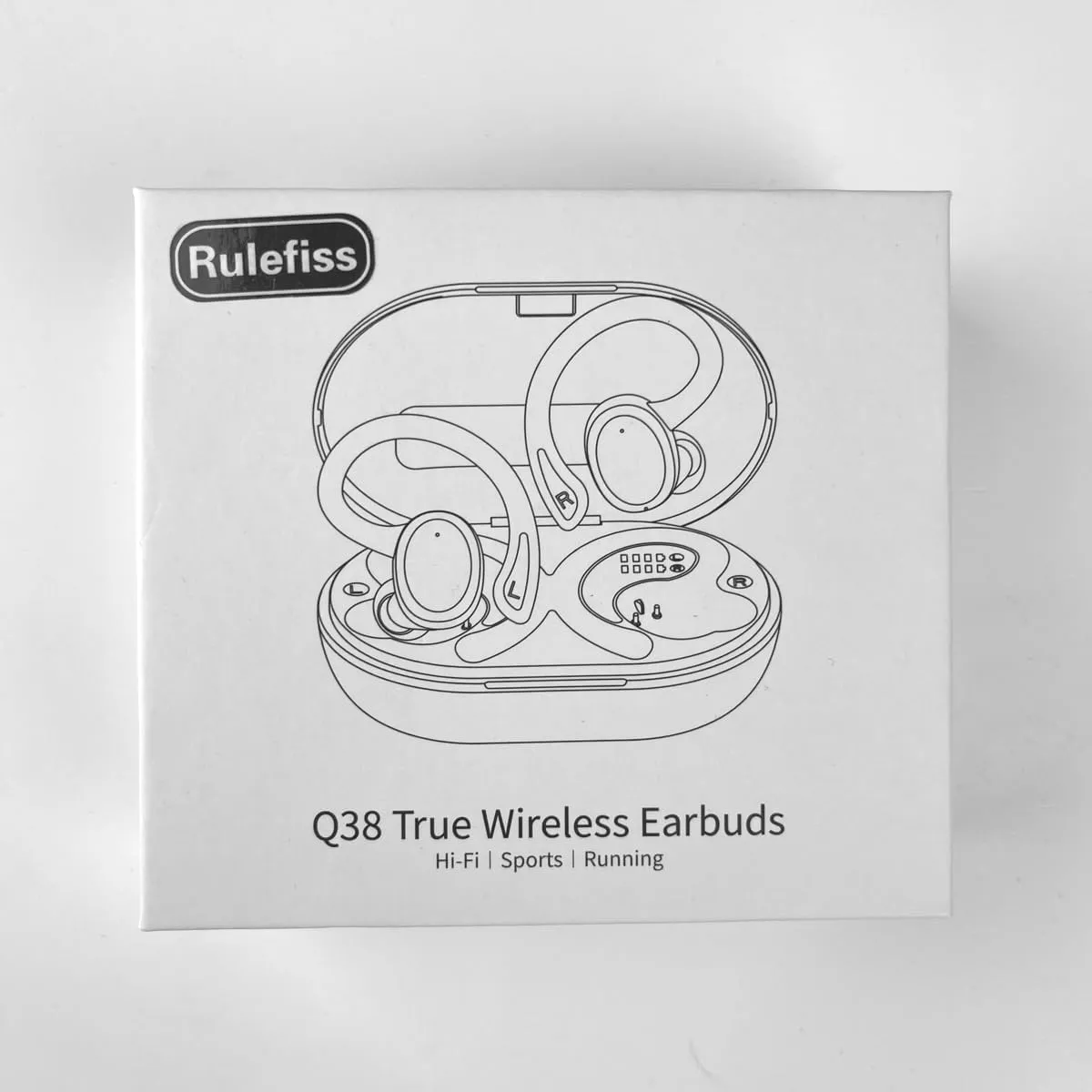 Wireless Earbuds Sport, Bluetooth 5.3 Headphones Bass Hi-Fi Stereo Over Ear Buds, 48Hrs Noise Cancelling Headset with Earhook, IP7 Waterproof Earphones Workout Running for Laptop Pad Android iOS