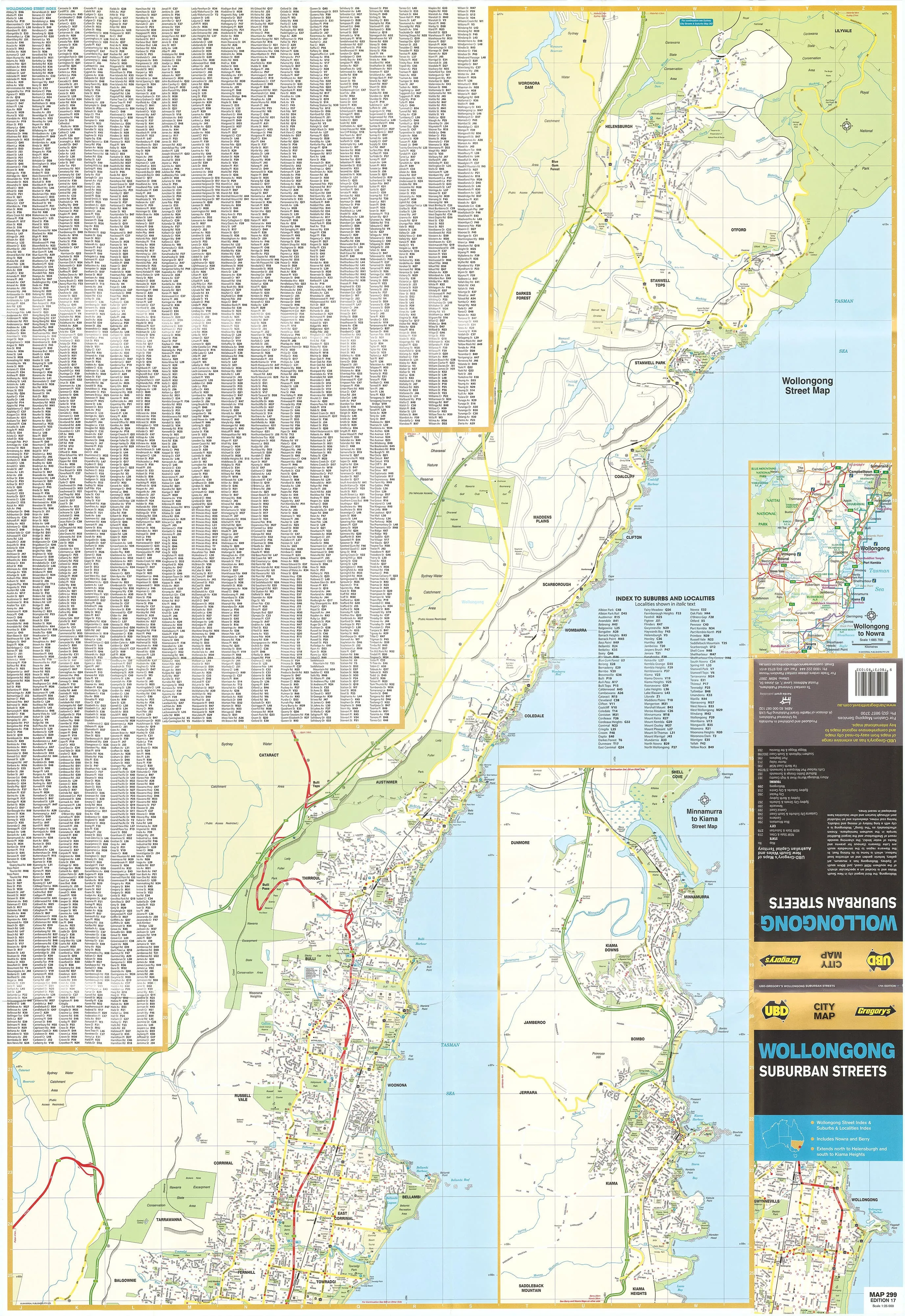Wollongong Nowra & Berry UBD Map 299