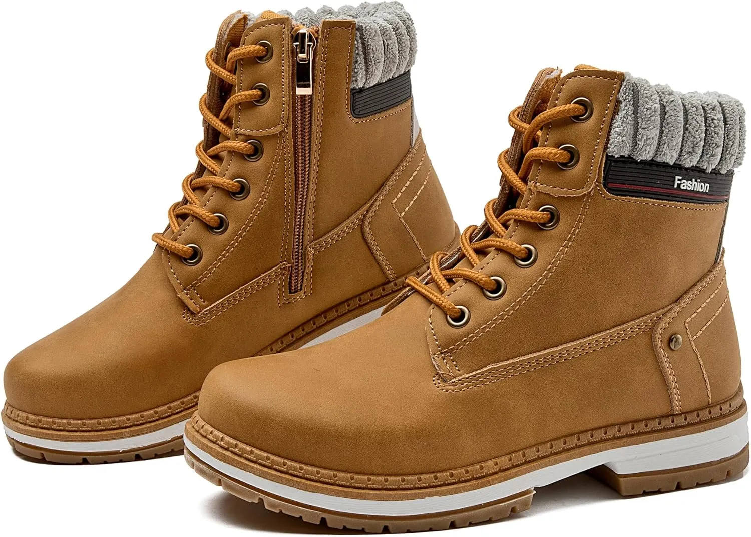 Women Work Boots - Waterproof Hiking Outdoor Lightweight Construction Composite Comfortable Zipper Hiking