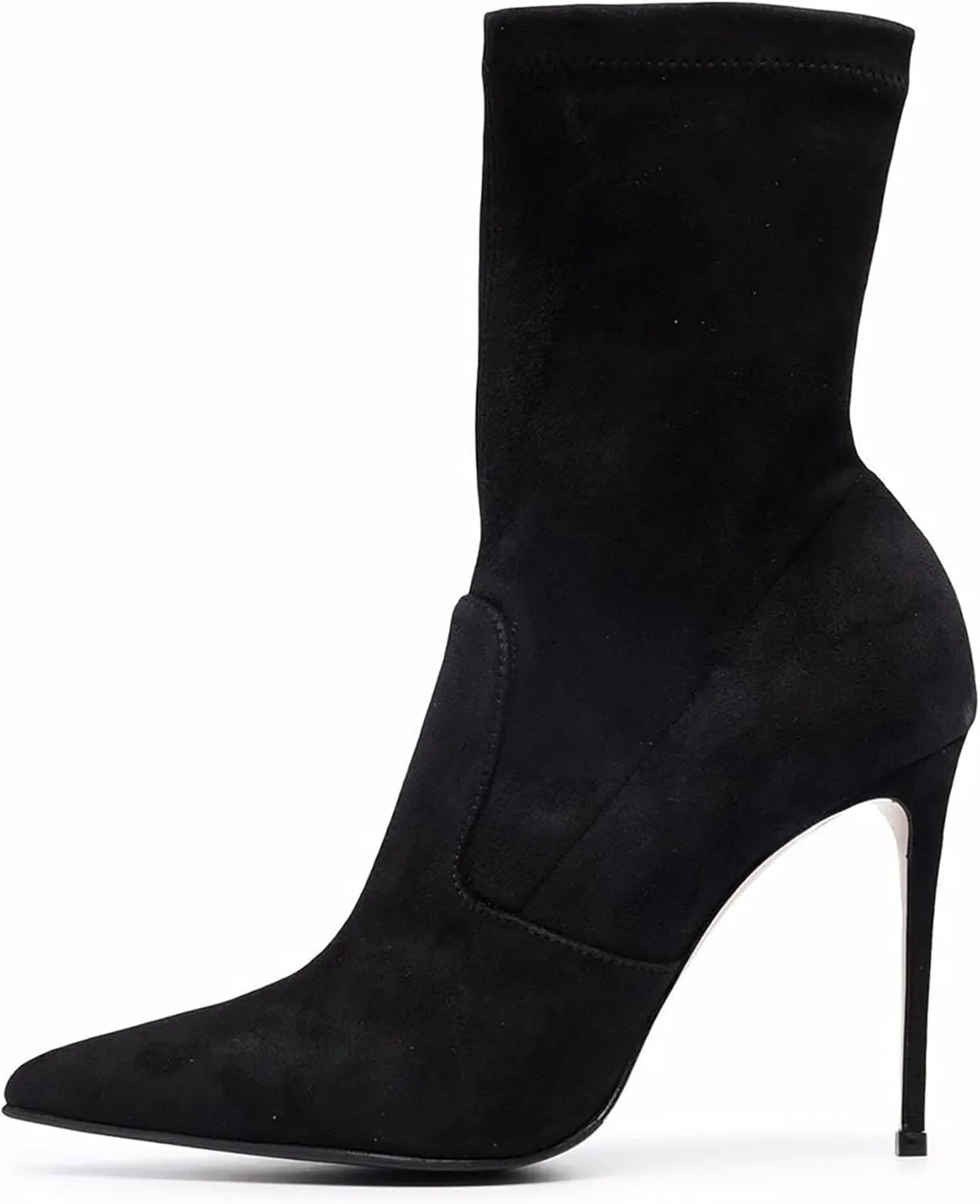 Women's Boots Sexy Pointed Toe Ankle Boots Fashion Stiletto Heel Booties Solid Color Suede Slip On Dress Booties Classic Party Short Boots Western High Heel Shoes
