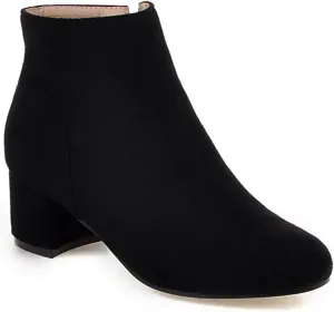 Women's Closed Round Toed Ankle Boots Round Toe Chunky Party Club Zipper Solid Shoes Cosplay Formal Occasion Concise Classic Suede Comfy Block Mid Heeled Booties