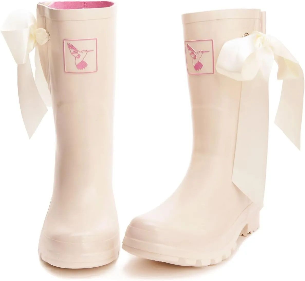 Women's Rain Boot Waterproof Mid-Calf Boots Cute Printing Rainbow Rain Boots Wellies Rain Shoes UK Brand