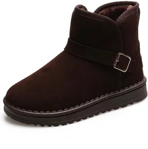 Women's snow boots winter fashionable plush casual warm boots anti slip and wear-resistant youth campus style