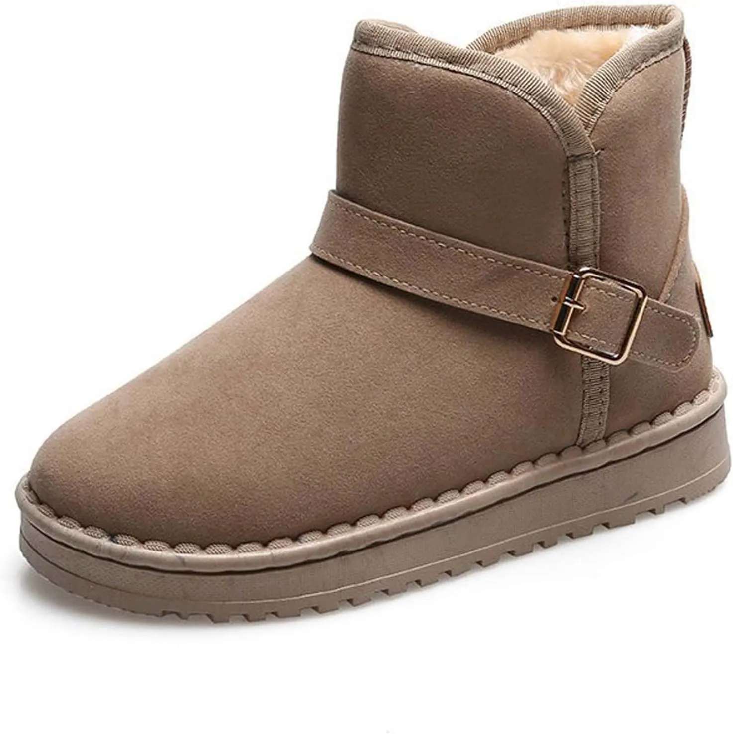 Women's snow boots winter fashionable plush casual warm boots anti slip and wear-resistant youth campus style