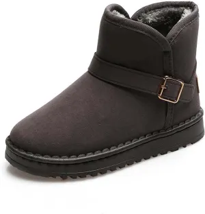 Women's snow boots winter fashionable plush casual warm boots anti slip and wear-resistant youth campus style