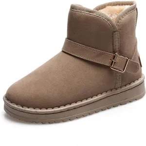 Women's snow boots winter fashionable plush casual warm boots anti slip and wear-resistant youth campus style