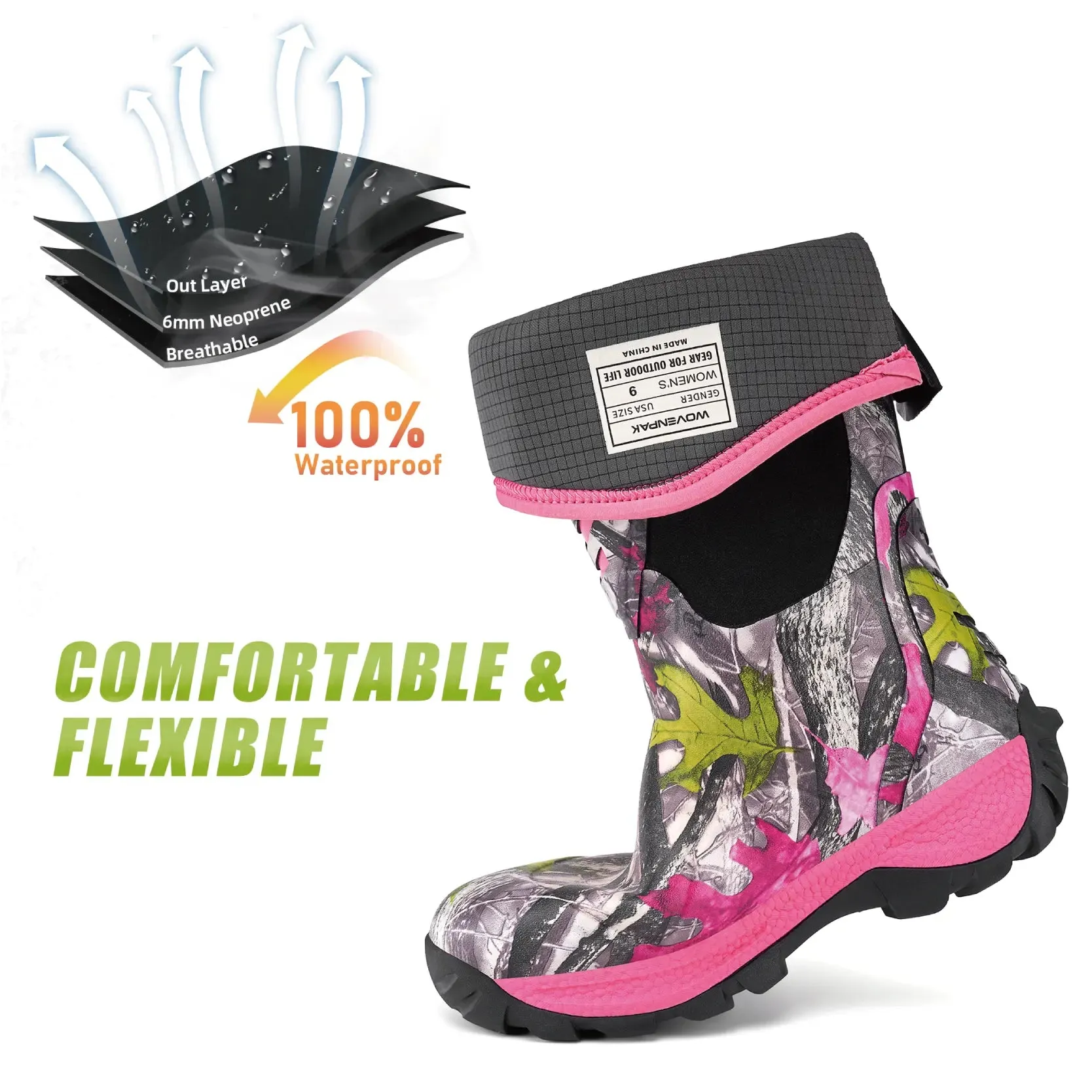 Wovenpak Rubber Boots for Women