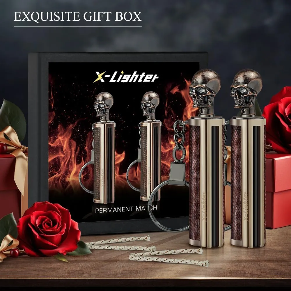 x-lighter Matchstick, Permanent Match Strike Set 10000 Times, Emergency fire Starters Waterproof Forever Lighter