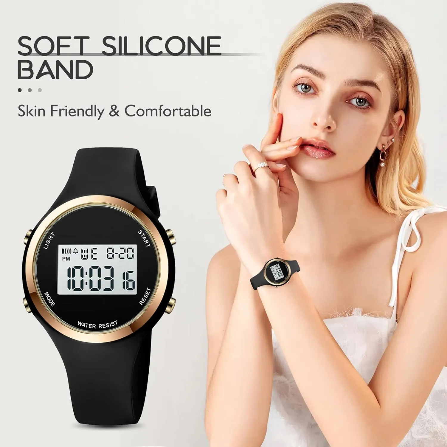 XCZAP Outdoor Sport Watches Alarm Clock 5Bar Waterproof LED Digital Watch