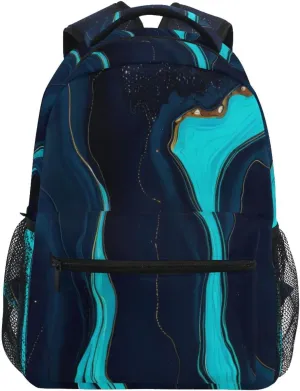 xigua Blue Butterfly Backpacks Waterproof Laptop Casual Daypack Tablet Travel Backpack School Bag with Multiple Pockets
