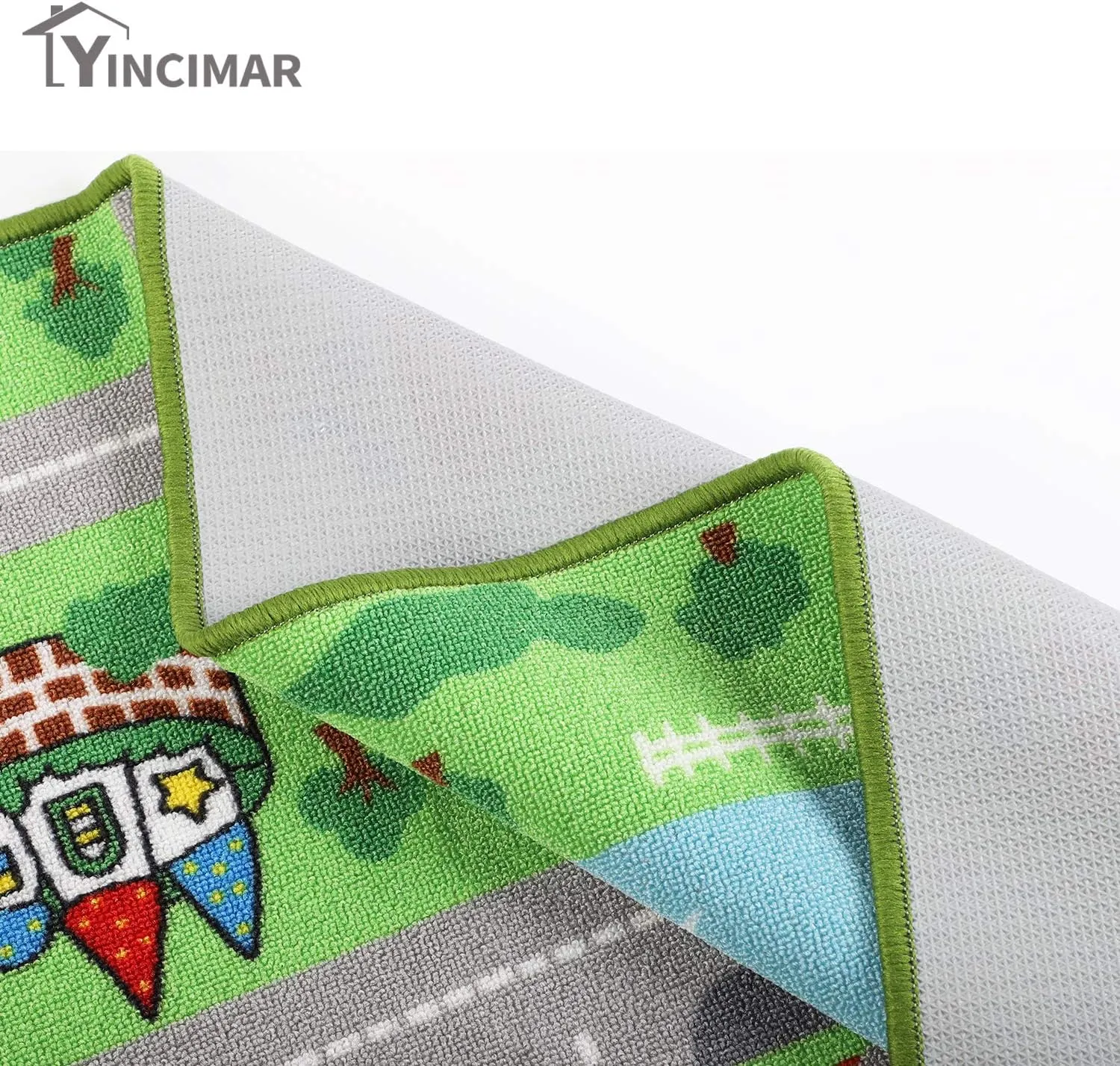 Yincimar Kids Carpet Playmat Rug,6.6x5.0 ft Extra Large City Life Carpet Learning Exercise Mat Educational Car Rug Play Game Rug for Baby Toddler Boy Bedroom Playroom