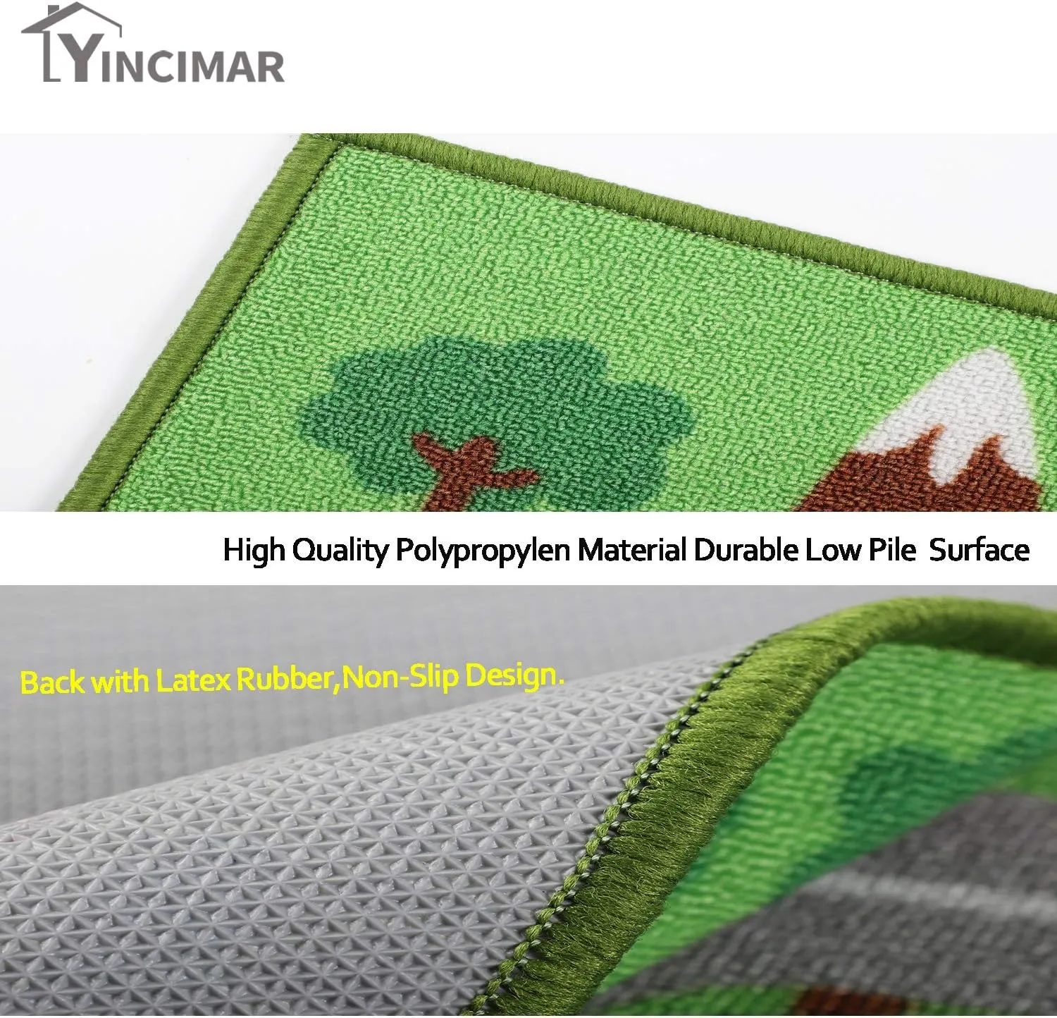 Yincimar Kids Carpet Playmat Rug,6.6x5.0 ft Extra Large City Life Carpet Learning Exercise Mat Educational Car Rug Play Game Rug for Baby Toddler Boy Bedroom Playroom